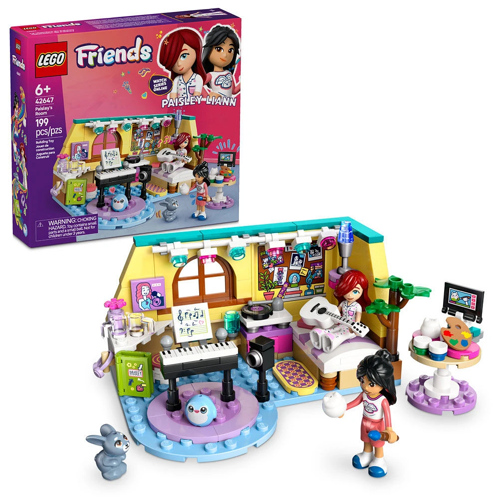 LEGO Friends La chambre de Paisley, Ensemble de jeu de simulation de chambre, Ensemble de construction imaginatif 42647