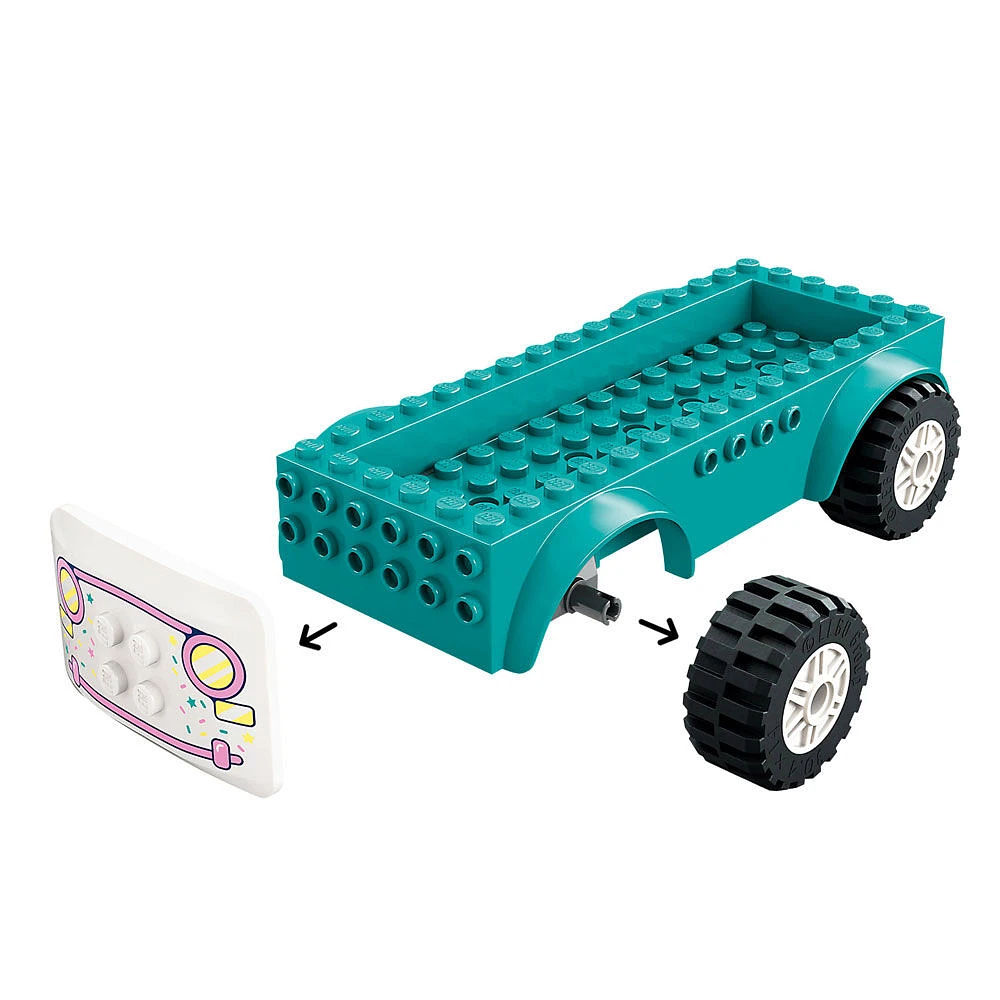 LEGO Friends Le camion de crème glacée de Heartlake City, Ensemble de construction de jeu de simulation pour un plaisir créatif 42644