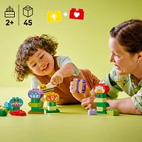 LEGO DUPLO Ma ville Jardin créatif et fleurs, Jouet d'empilage Ensemble sur la nature pour un jeu imaginatif 10444