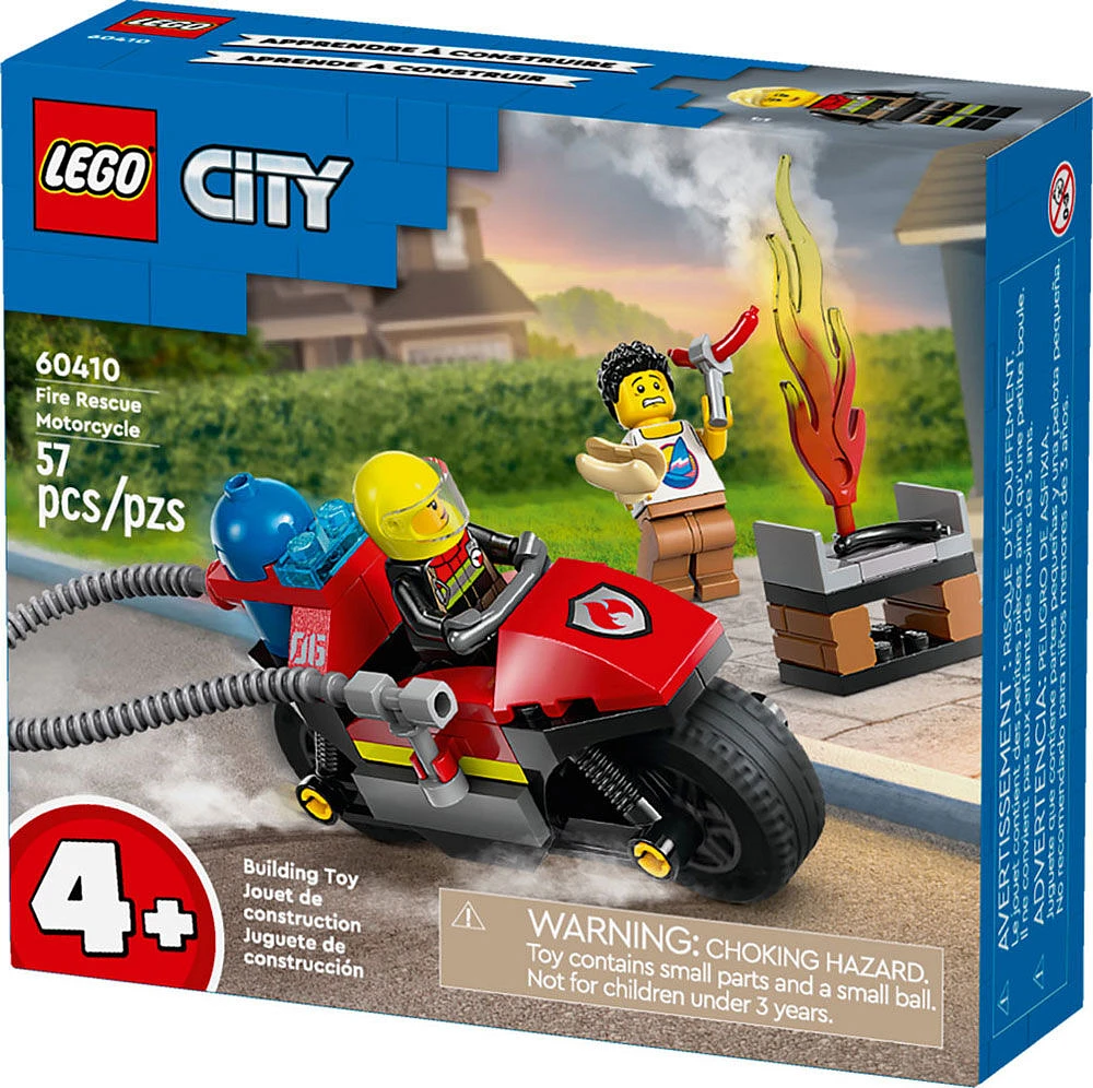 LEGO City Fire Rescue Motorcycle Toy Building Set 60410