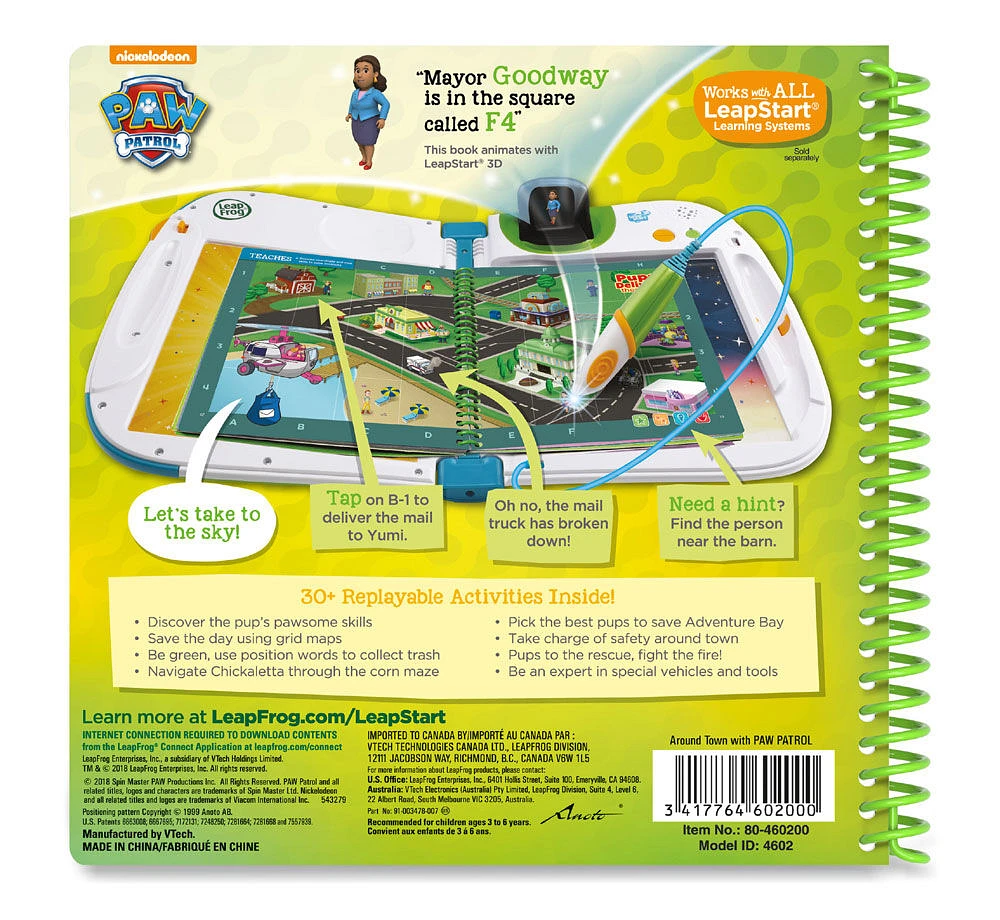 LeapFrog LeapStart 3D Around Town with PAW Patrol -  Livre d'activités - Édition anglaise