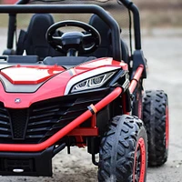 KIDSVIP Kids' & Toddlers' Licensed 2-Seater 12V Dune Buggy 4X4 Ride-On UTV w/ RC - Red