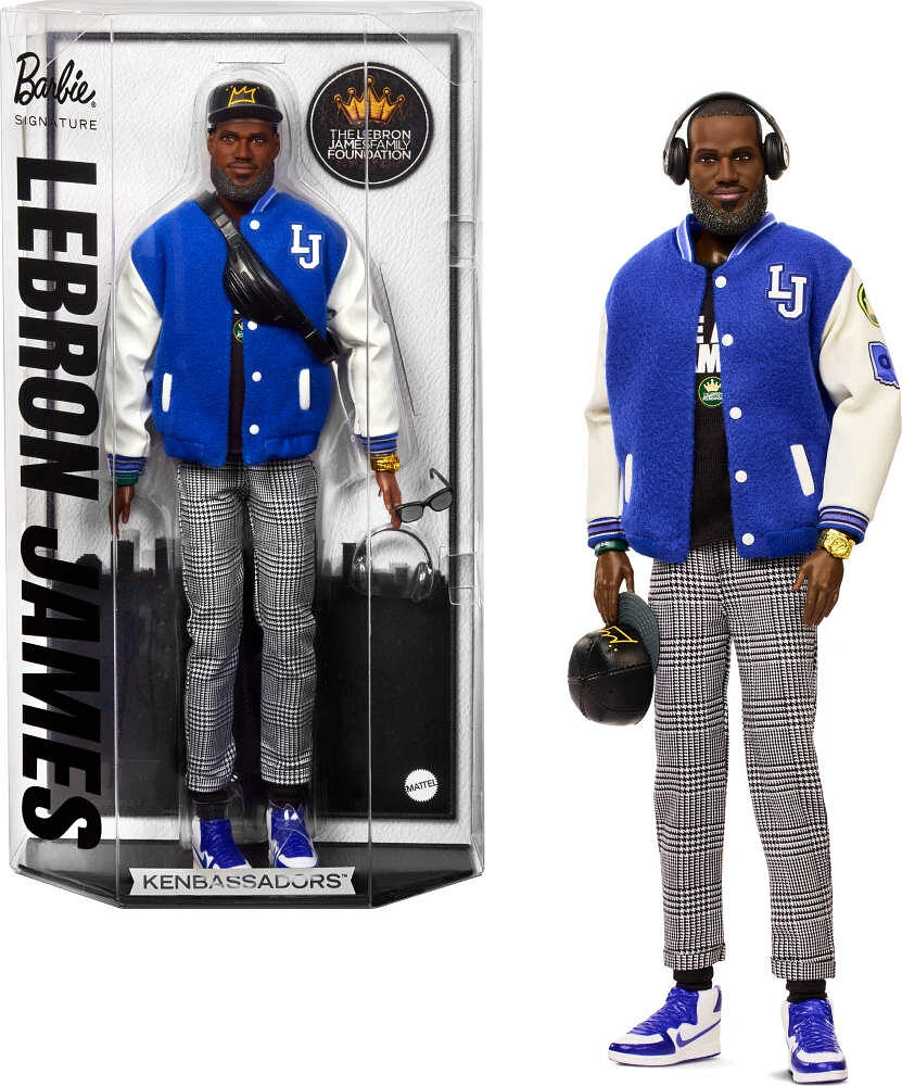 Barbie Signature LeBron James Kenbassadors Doll Collectible with Varsity Jacket Outfit & Accessories