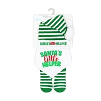 Baby Mode Santa's Little Helper Hat, Bib and Sock Set Elf