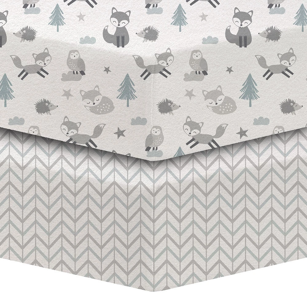 Koala Baby 2 pack flannel bassinet sheet New Fox