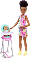 Barbie Skipper Babysitters Inc & Playset, Includes Doll, Baby, and Mealtime Accessories, 10 Piece Set