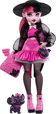 Monster High Poupée mode Draculaura avec Comte Fabuleux, access.