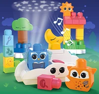 MEGA Fisher- Price Rise & Snooze Night Light Sensory Block Toy (30 Pieces)