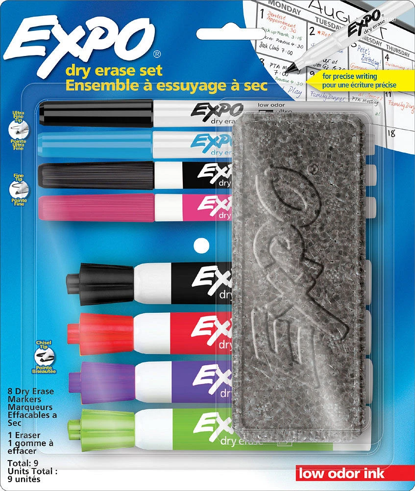 Expo Assorted Point Size W/Eraser - English Edition