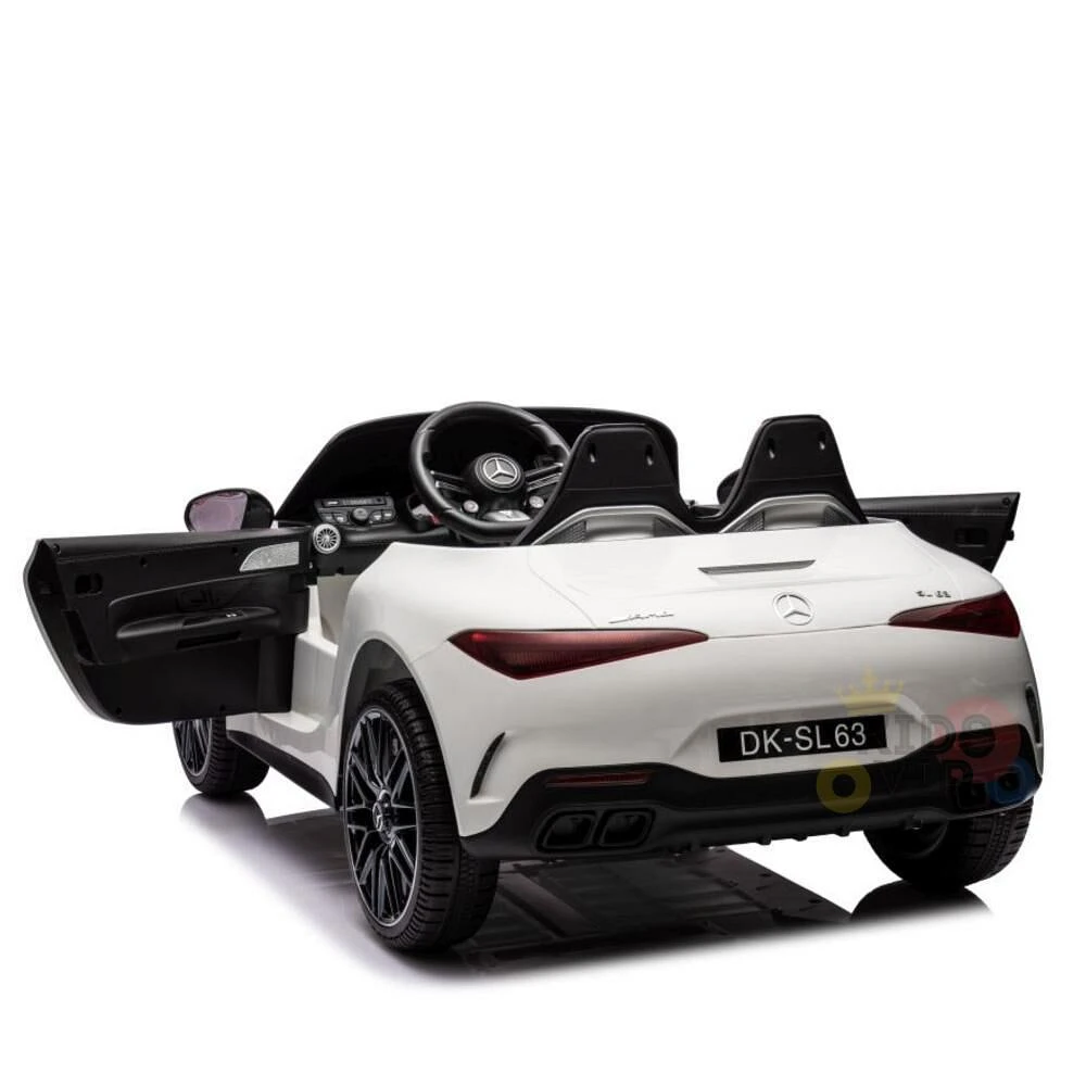 KIDSVIP Mercedes Benz 12V SL63 Voiture 4X4 sous licence pour enfants avec RC - Blanc