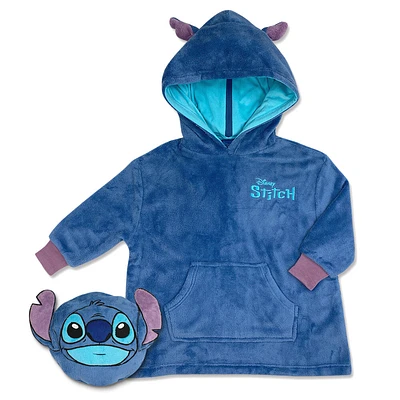 Disney Lilo & Stitch unisexe pyjama à capuchon convertible en oreiller