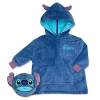 Disney Lilo & Stitch unisexe pyjama à capuchon convertible en oreiller