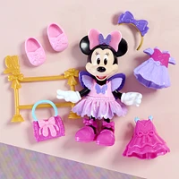 Disney Junior Minnie Mouse Fabulous Fashion Ballerina Doll, 13-piece Doll and Accessories Set