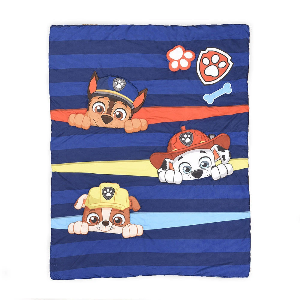 Paw Patrol 3 Piece Toddler Bedding Set with Reversible Comforter, Fitted Sheet and Pillowcase by Nemcor