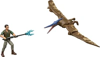 Jurassic World Rebirth Dr. Loomis & Pteranodon Figures Pack, Movie Accurate 3.75-inch Scale