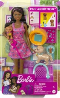 Barbie Doll and Accessories Pup Adoption Playset with Doll