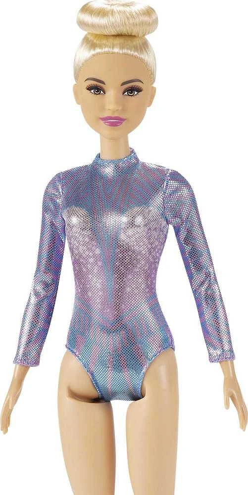 Barbie Rhythmic Gymnast Blonde Doll (12-in/3.4-cm), Leotard & Accessories