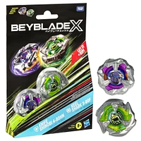 Beyblade X Dual Pack Knife Shinobi 4-80HN et Keel Shark 3-80F