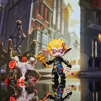 League of Legends, Dual Cities Pack w/ Exclusive Jinx, Heimerdinger, Vi, Caitlyn, and Ekko, 4-Inch Collectible Figures, Accessories