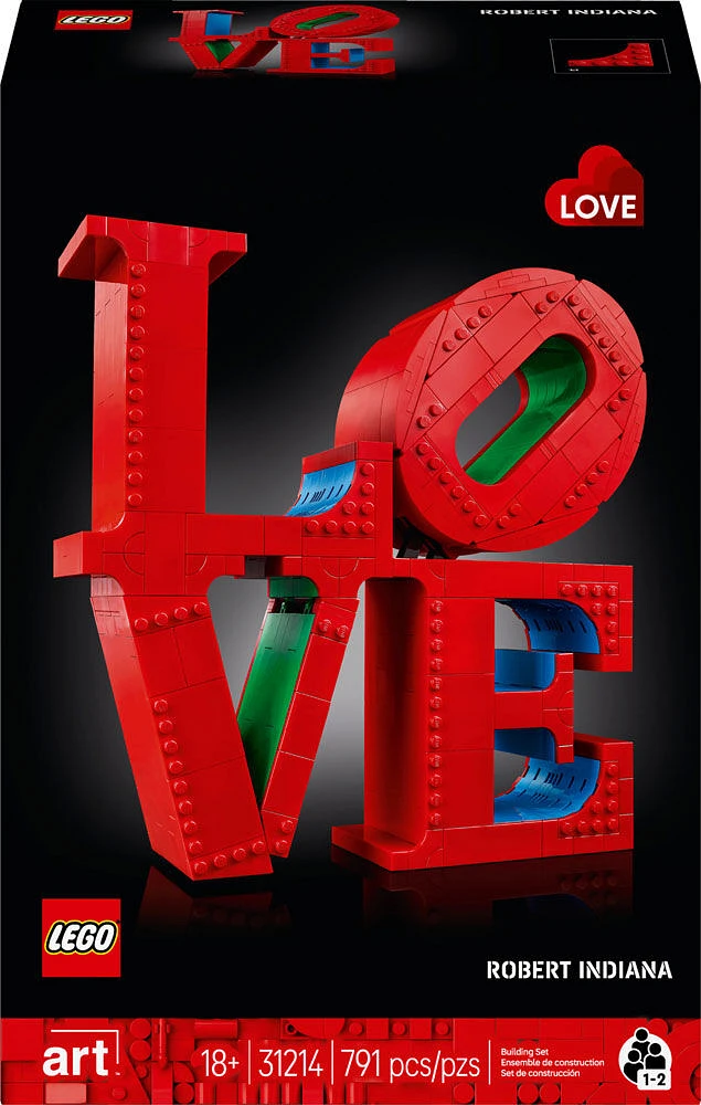 LEGO Art LOVE, Ensemble de construction pour adultes, Cadeau pour les couples et idée de décoration intérieure 31214