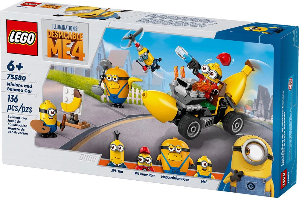 LEGO Despicable Me 4 Minions and Banana Car Toy 75580