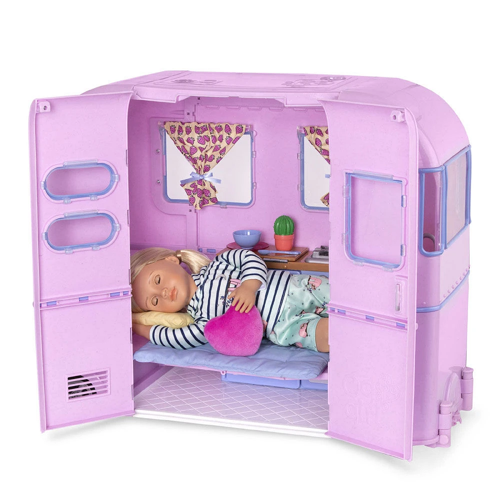 Our Generation, R.V. Seeing You Camper Trailer Playset for 18-inch Dolls