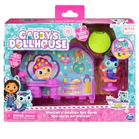 DreamWorks, Gabby's Dollhouse, Coffret Spa marin de MerCat, avec figurine Marine, jouets surprises et meubles de maison de poupée