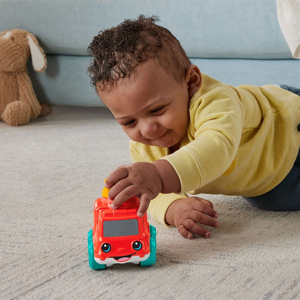 Fisher-Price - Camion de pompiers sonore, jouet à pousser pour bébés