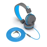 JLab Audio JBuddies Studio Over Ear Écouteurs Pliant Enfants Bleu/Gris