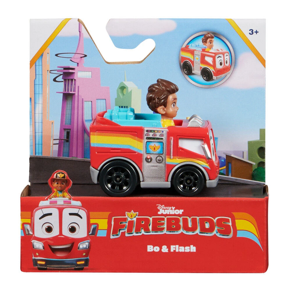 Disney Junior Firebuds, Camion de pompier en métal moulé Bo et Flash