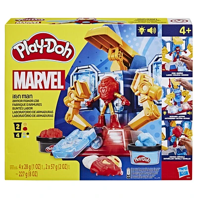 Play-Doh Marvel, coffret Iron Man Fabrique d'armures avec pâte à modeler