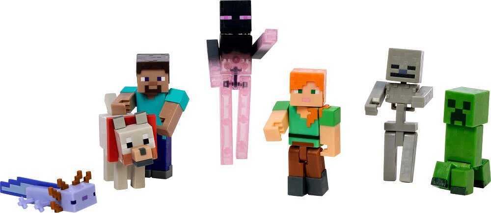 Minecraft Coffret Création de Monde, 7figurines articulées