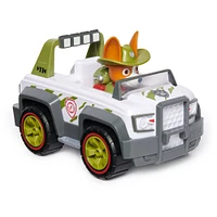 PAW Patrol, Tracker Jungle Cruiser, Camion avec figurine articulée à collectionner, jouets respectueux de la planète