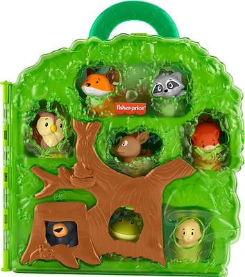 Fisher-Price Little People Forest Friends Carry Case Toddler Playset with Figures, 9 Pieces