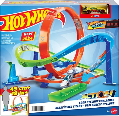 Hot Wheels - Action - Défi Boucle Cyclone, véhicule à l'échelle 1:64