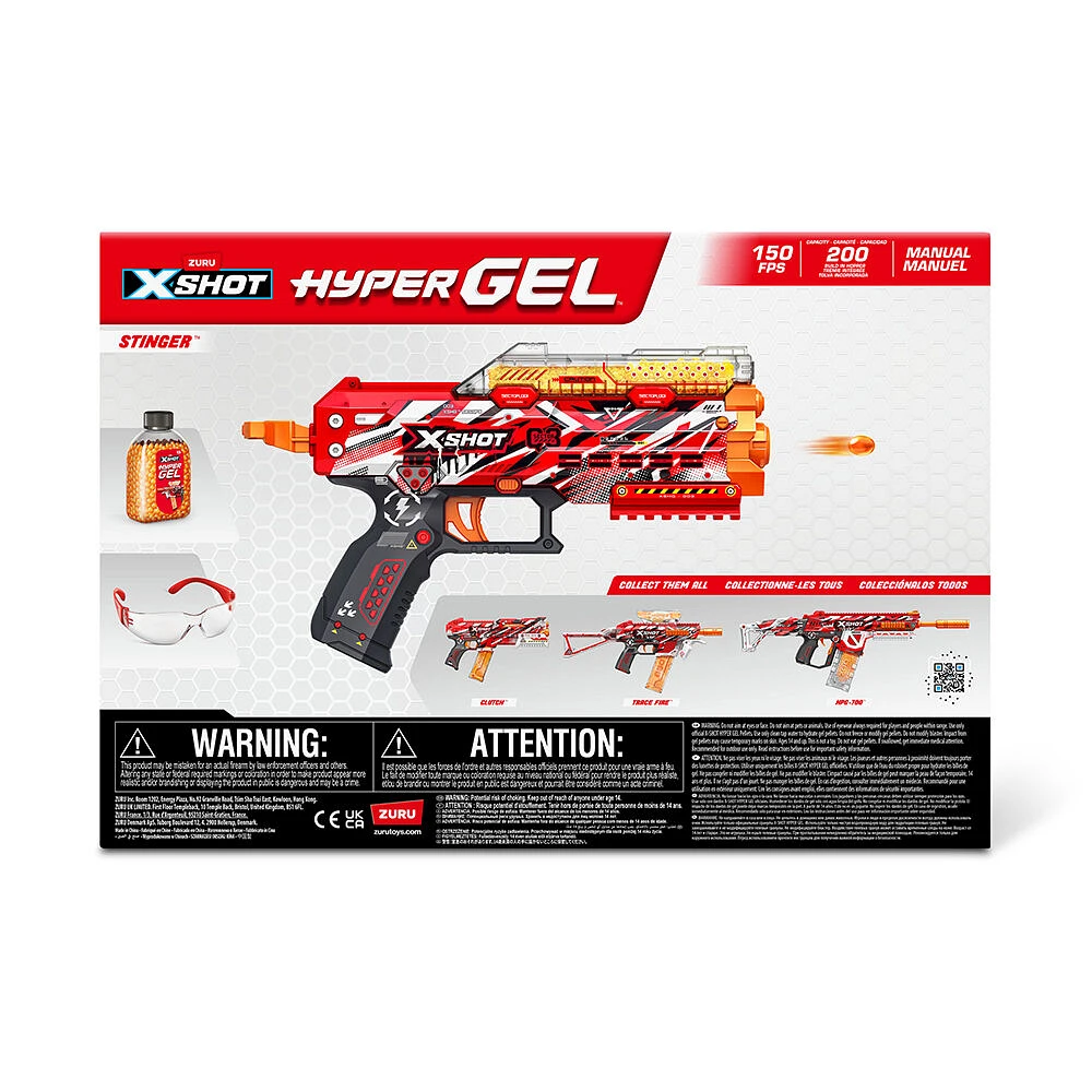 XSHOT Hyper Gel Stinger Blaster (3 000 boulettes Hypel Gel) de ZURU