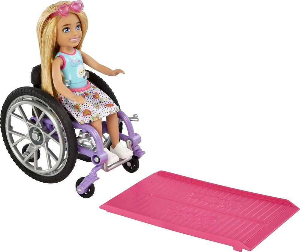 Barbie- Chelsea- Poupée et fauteuil roulant