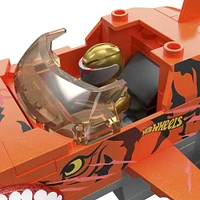 MEGA Hot Wheels Tiger Shark Chomp Course Monster Truck Building Toy with 2 Figures (245 Pieces)