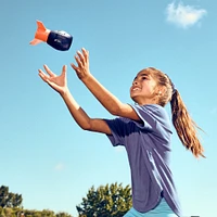 Aerobie Super Sonic Fin Catch Football Toy, Aerodynamic Russel Wilson Football Toy, Blue/Orange