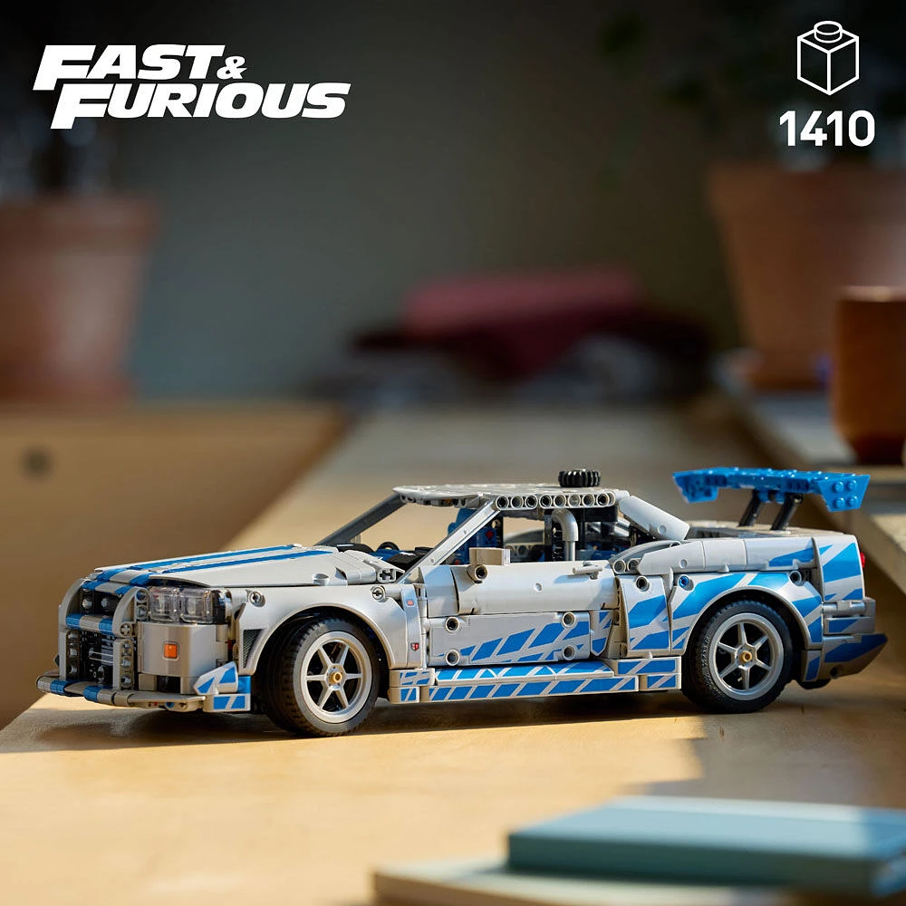 LEGO Technic 2 Fast 2 Furious Nissan Skyline GT-R (R34) Car - DIY Kit for Adults 18+ - 42210