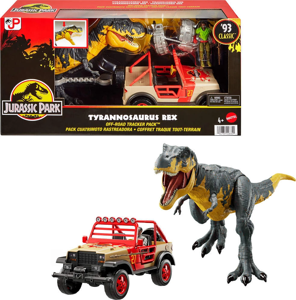 Jurassic Park-Véhicule de Capture-Coffret Tyrannosaure et Ray Arnold