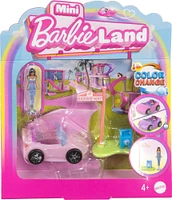 Barbie Mini BarbieLand Doll & Toy Vehicle Sets, 1.5-inch Barbie Doll & Iconic Toy Vehicle with Color-Change Surprise