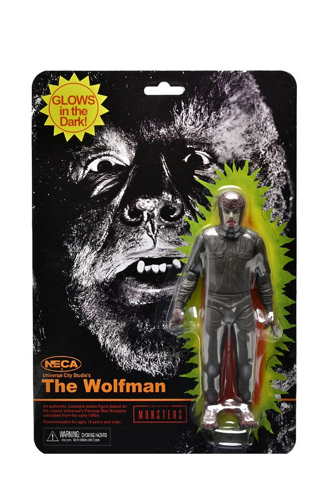 Universal Monsters- 7" Scale Action Figure - Retro (Glow in the Dark) Wolfman