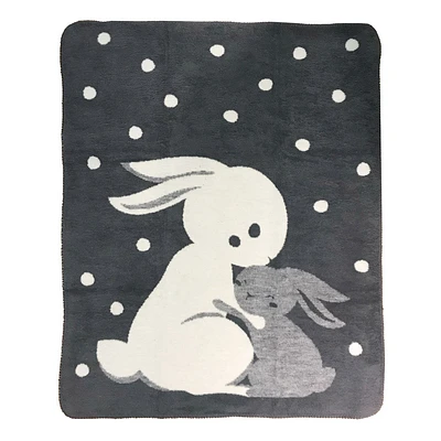 Couverture Jacquard Koala Baby - Crème/Gris Lapin