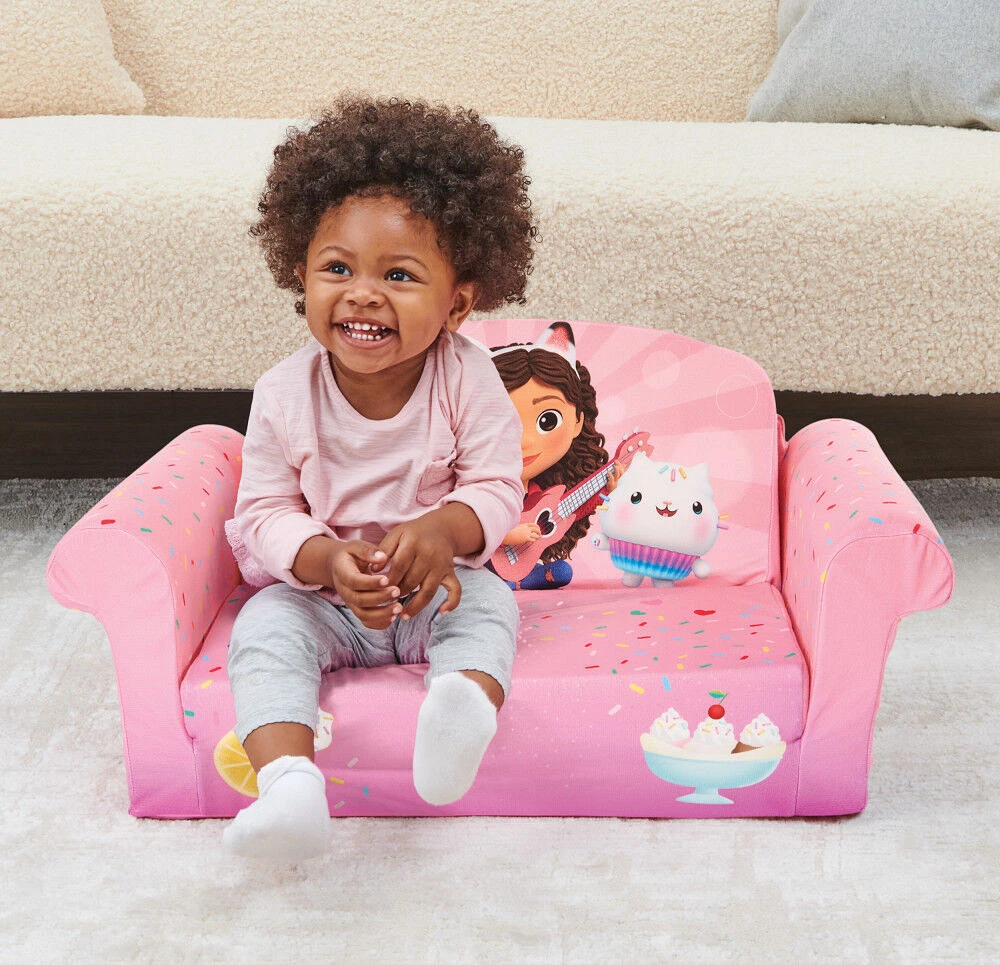 Marshmallow Furniture, Children's 2-in-1 Flip Open Foam Compressed Sofa