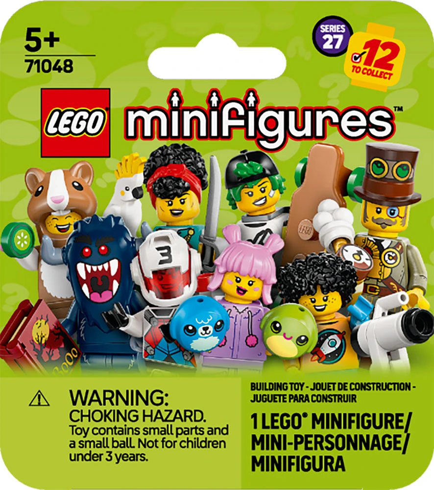 LEGO Minifigures Series 27 Pack - Collectible Minifigure - Mystery Blind Box, 1 of 12 Possible Minifigures - 71048