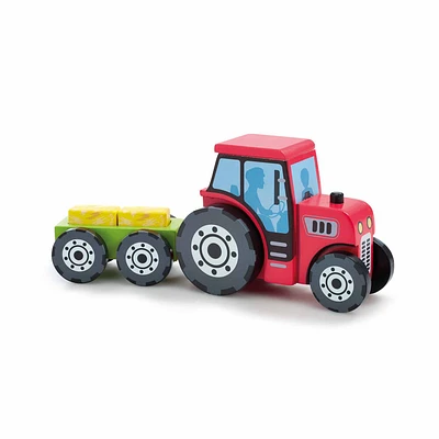 Early Learning Centre Wooden Farm Tractor and Trailer - R Exclusive