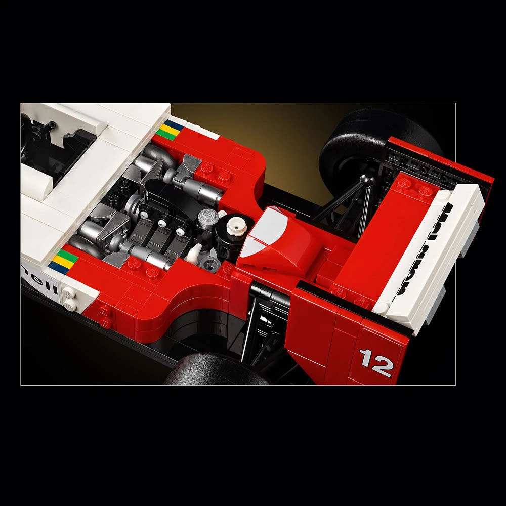 LEGO Icons McLaren MP4/4 et Ayrton Senna; petite voiture, voiture de course, course F1 10330