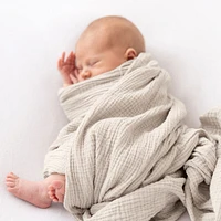 30"X40" Simmons Muslin Blanket Moonbeam