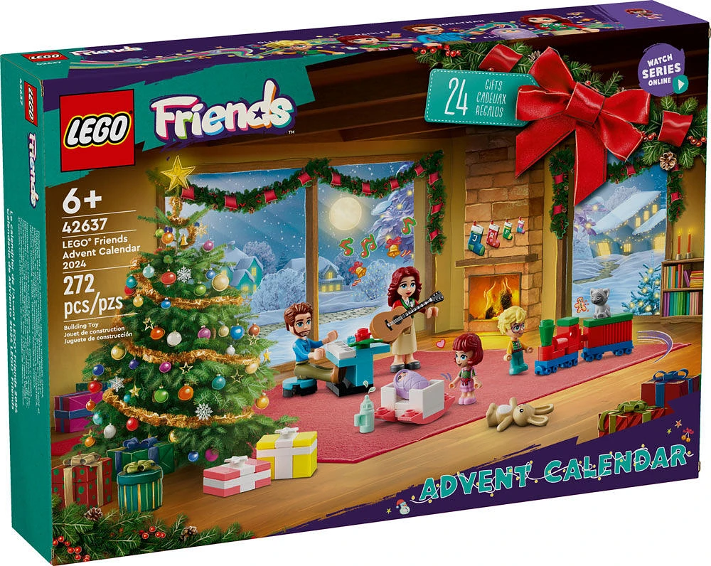 LEGO Friends 2024 Advent Calendar, Christmas Toy for Kids, 5 Characters & 3 Animals Included, 42637